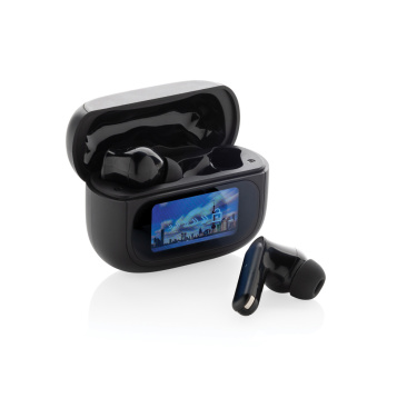 Logo trade promotional item photo of: Airtune RCS recycled plastic ANC earbuds with touch screen