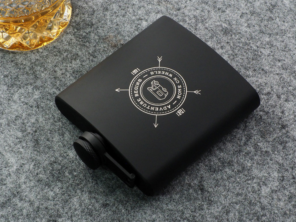 Logo trade business gift photo of: Hip flask 190203600