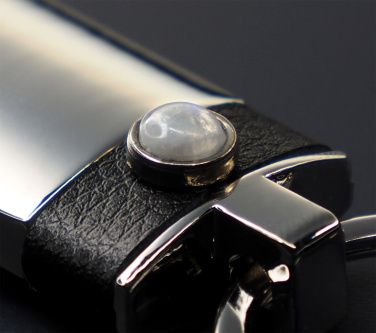 Logo trade promotional giveaways image of: Moonstone Keyring 1295095