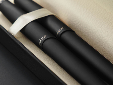 Logo trade promotional merchandise photo of: Agate stone Pen set 1289036