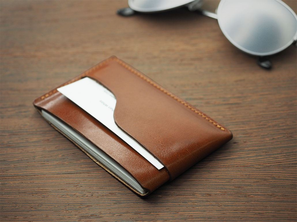 Logo trade corporate gifts image of: Business card holder 869067