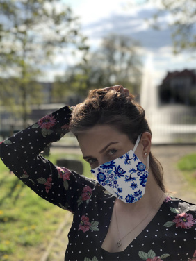 Logotrade promotional item picture of: VENUS PRO cotton face mask with a pocket an HEPA filter 1378165