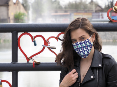 Logo trade promotional items picture of: VENUS PRO cotton face mask with a pocket an HEPA filter 1378165