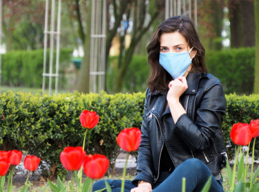 Logo trade business gift photo of: VENUS PRO cotton face mask with a pocket an HEPA filter 1378165