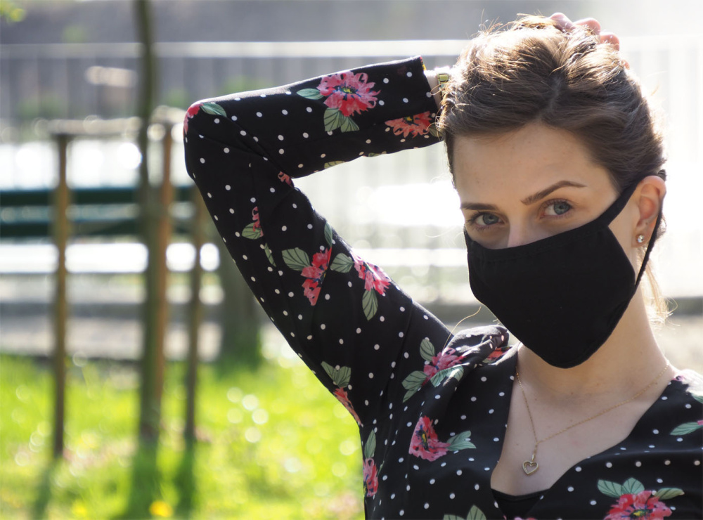 Logo trade promotional gifts picture of: MARS PRO cotton mask (size M) with pocket and HEPA filter 1380165