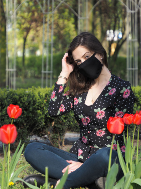 Logo trade promotional item photo of: MARS PRO cotton mask (size M) with pocket and HEPA filter 1380165