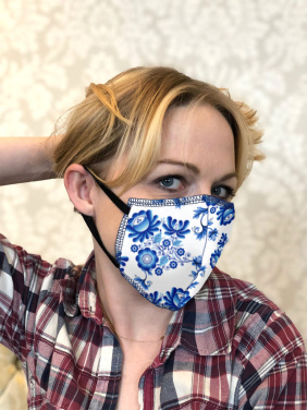 Logo trade promotional items image of: ZEFIR cotton face mask 1400165