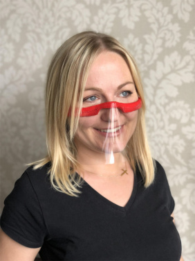 Logo trade promotional merchandise image of: KALIPSO clear face shield-mask for mouth and nose 1447162