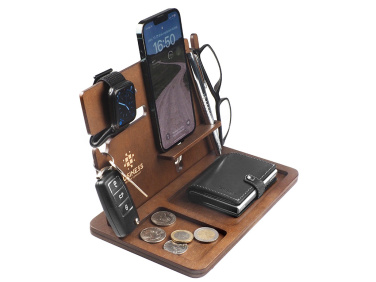 Logo trade promotional merchandise image of: Wooden organiser 2016121