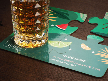 Logotrade promotional merchandise picture of: Set of 4 PUZZLE glass coasters 1835117