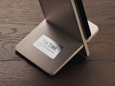 Logo trade promotional gifts image of: Wooden telephone stand 1834121