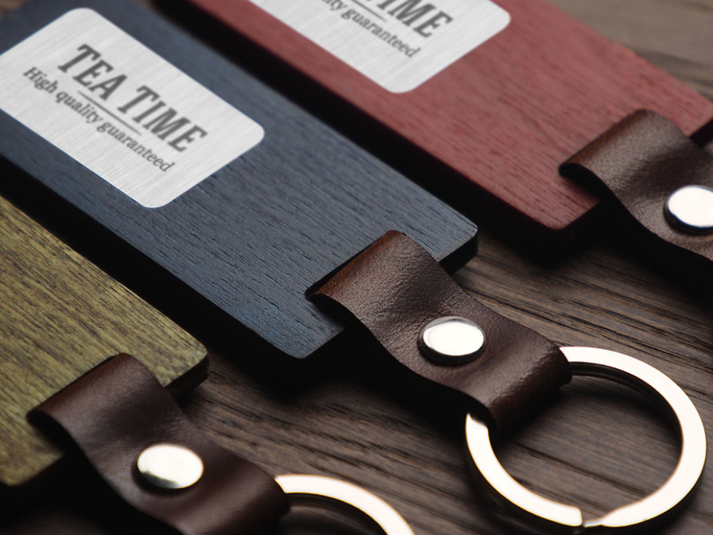 Logotrade promotional item picture of: Wooden keyring 1853121