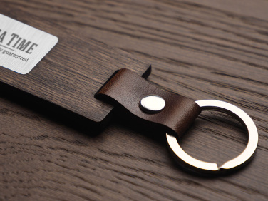 Logo trade promotional gift photo of: Wooden keyring 1853121