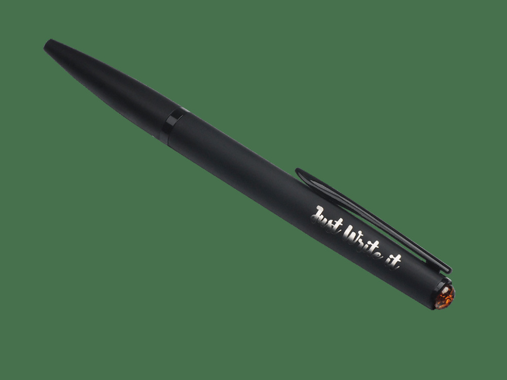 Logo trade promotional items image of: Ball pen with AMBER stone 2070036