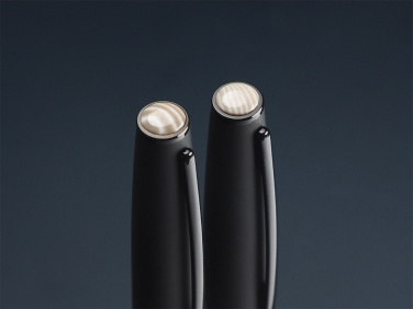 Logotrade promotional gift picture of: Striped Flint Pen set 1284036