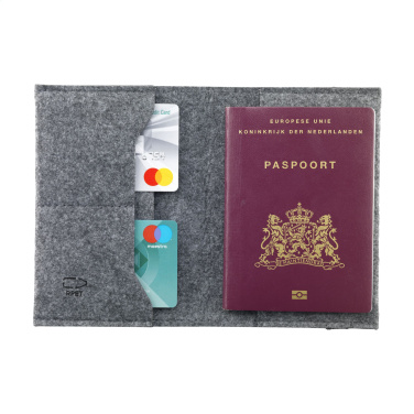 Logo trade corporate gifts picture of: Identify GRS RPET Felt passport holder