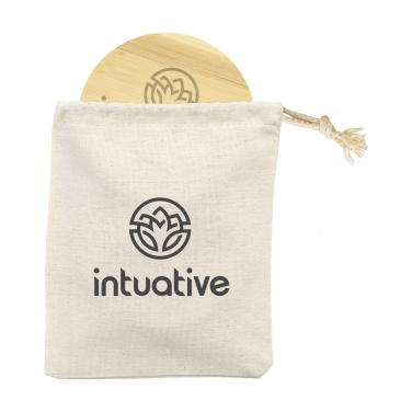 Logo trade promotional merchandise photo of: Bamboo Coaster Set