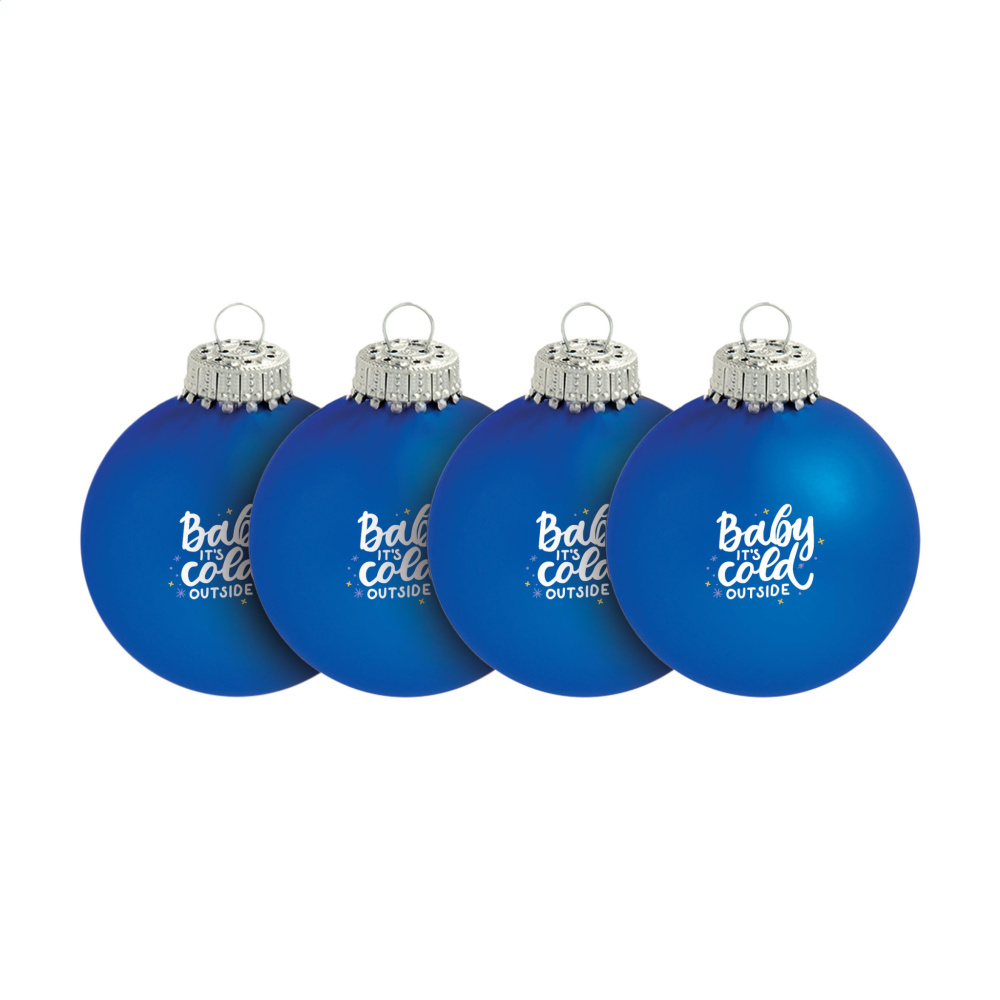 Logotrade corporate gifts photo of: Christmas Bauble Ø 6 cm - set of 4 - Made in Europe