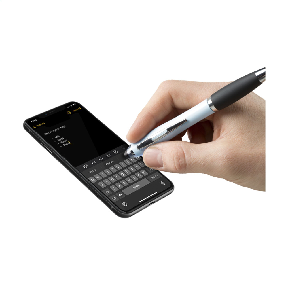 Logo trade promotional merchandise picture of: Athos Colour Touch stylus pen