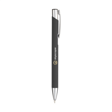 Logo trade promotional item photo of: Ebony Soft Touch pen