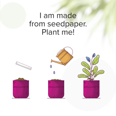 Logo trade business gift photo of: Seed Paper Bookmark