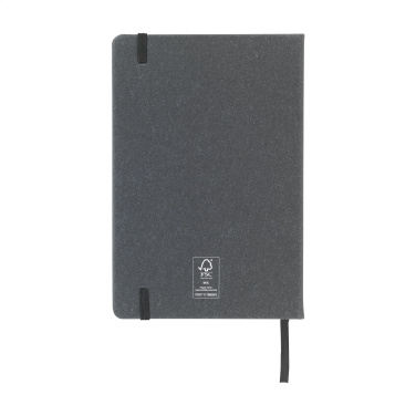 Logo trade promotional items image of: Montana Recycled Leather Paper Notebook A5