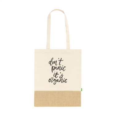 Logo trade corporate gift photo of: Combi Organic Shopper (160 g/m²) bag
