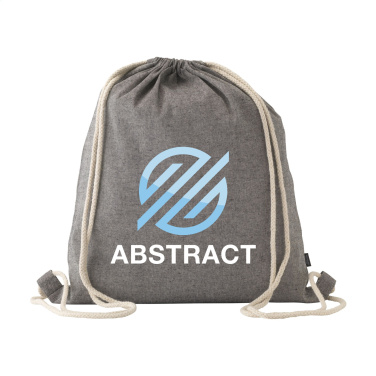 Logo trade promotional products image of: GRS Recycled Cotton PromoBag (180 g/m²) backpack
