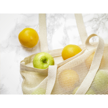Logo trade promotional merchandise picture of: Natura Organic Mesh Shopper (180 g/m²) shopping bag