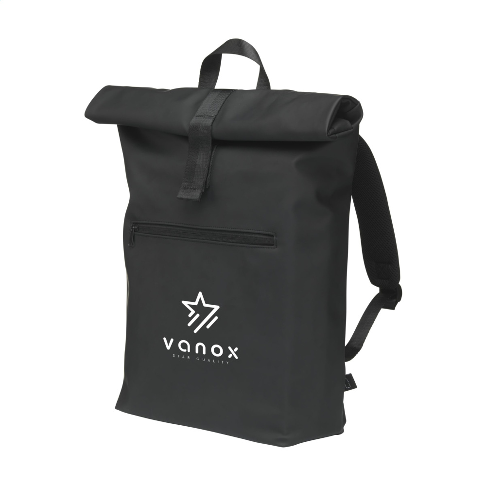 Logo trade promotional giveaways image of: Lennon Roll-Top Recycled Backpack