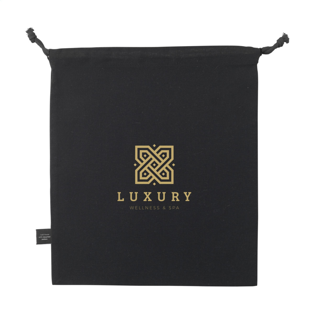 Logo trade promotional merchandise photo of: Gift Pouch GRS Recycled Cotton (150 g/m²) M