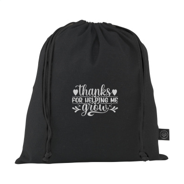 Logo trade advertising products picture of: Gift Pouch GRS Recycled Cotton (150 g/m²) M