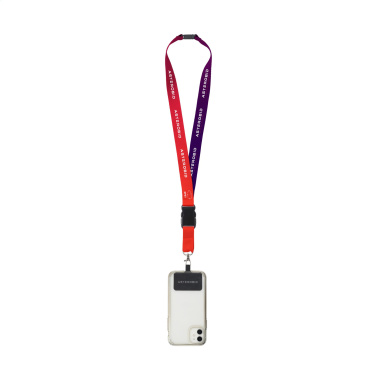 Logotrade corporate gift image of: Lanyard Promo Complete Sublimatie RPET 2 cm with Patch