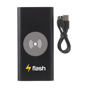Logo trade business gift photo of: Aluminium 8000 Wireless Powerbank wireless charger