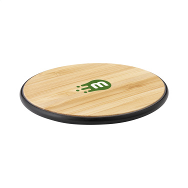 Logo trade promotional giveaway photo of: Bamboo 10W Wireless Charger wireless fast charger