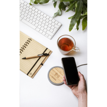 Logo trade promotional giveaways image of: Lidos Stone ECO 10W Wireless Charger