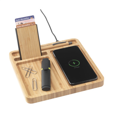 Logotrade promotional gift picture of: Bamboo Organizer charger