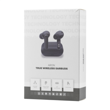 Logo trade business gift photo of: Aron TWS Wireless Earbuds in Charging Case