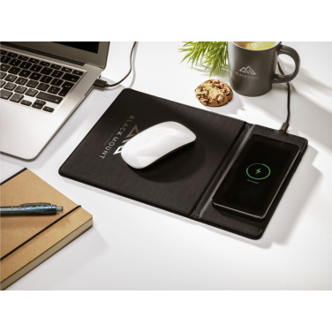 Logo trade promotional merchandise photo of: RCS Recycled Wireless Charging Mousepad