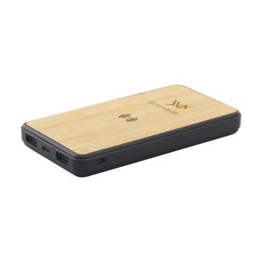 Logo trade advertising product photo of: Boru Bamboo RCS Recycled ABS Powerbank Wireless Charger