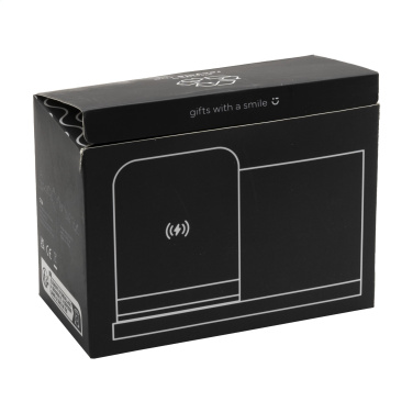 Logo trade advertising products picture of: Bamboo Boss 15W charger/pen holder