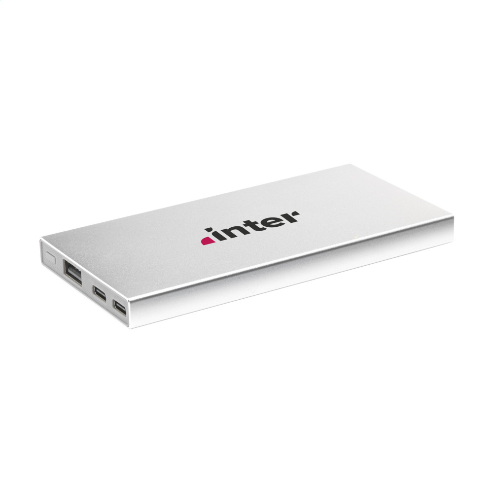Logo trade promotional gifts image of: Tecco GRS Recycled Alu Powerbank 5000 external charger
