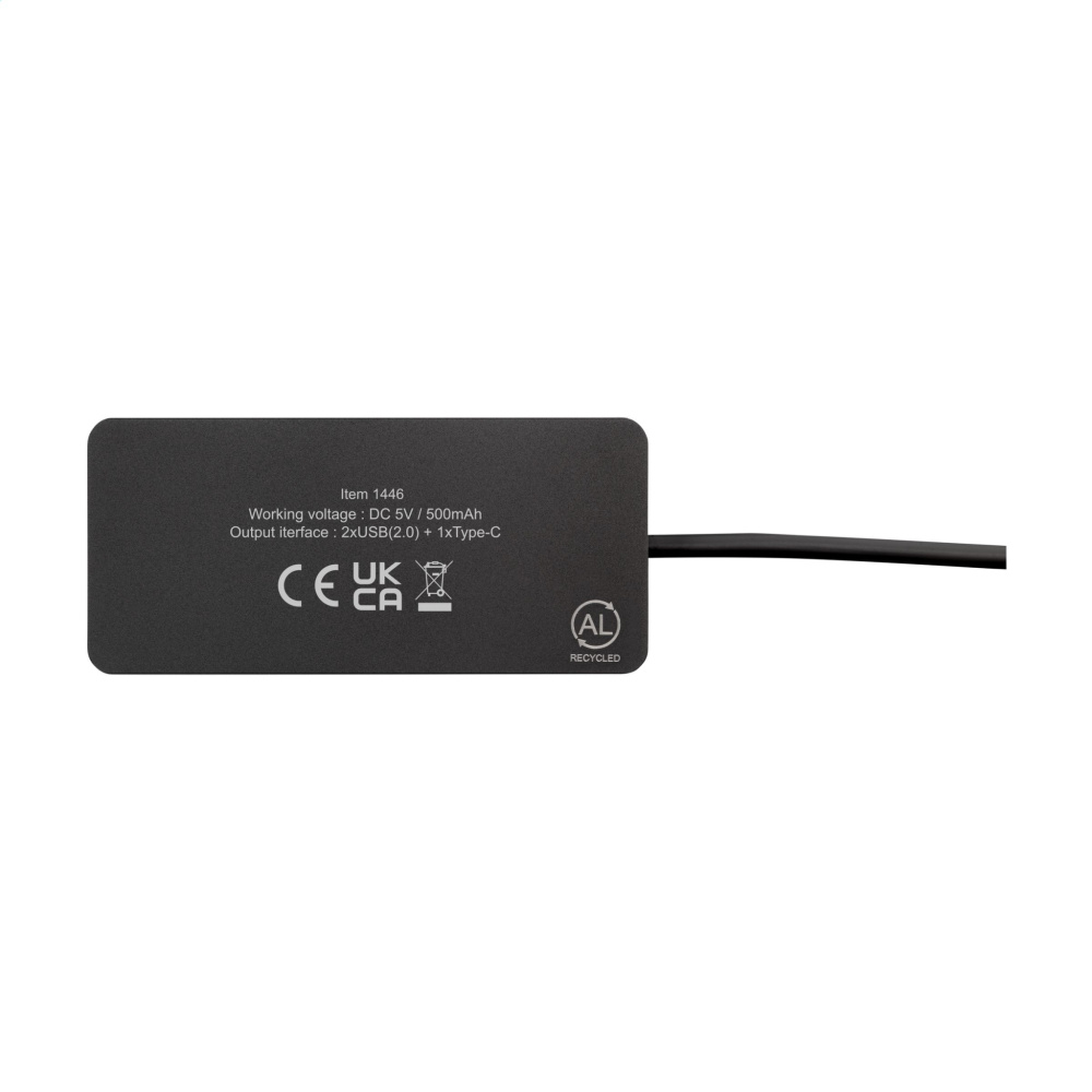 Logotrade promotional merchandise image of: Tecco GRS Recycled Alu USB Hub