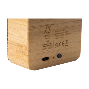 Logotrade advertising product picture of: Sonido 5W Bamboo wireless speaker