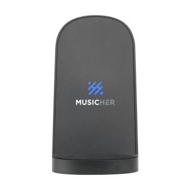 Logotrade promotional merchandise photo of: Triple-Up RCS Recycled ABS Wireless Charger Stand