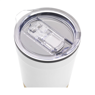 Logo trade promotional item photo of: Kobe Bamboo RCS Recycled Steel 350 ml coffee cup