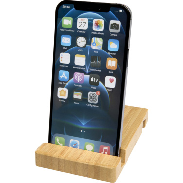 Logo trade promotional gifts picture of: Bubup bamboo 2-angled tablet and phone stand