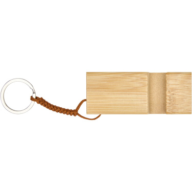 Logo trade business gift photo of: Bosona bamboo phone holder with keychain