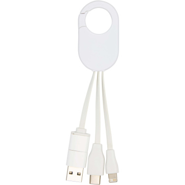 Logo trade promotional merchandise image of: Troop 4-in-1 recycled plastic charging cable