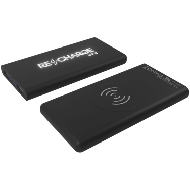 Logo trade corporate gifts picture of: SCX.design P40 10.000 mAh light-up wireless rubber power bank
